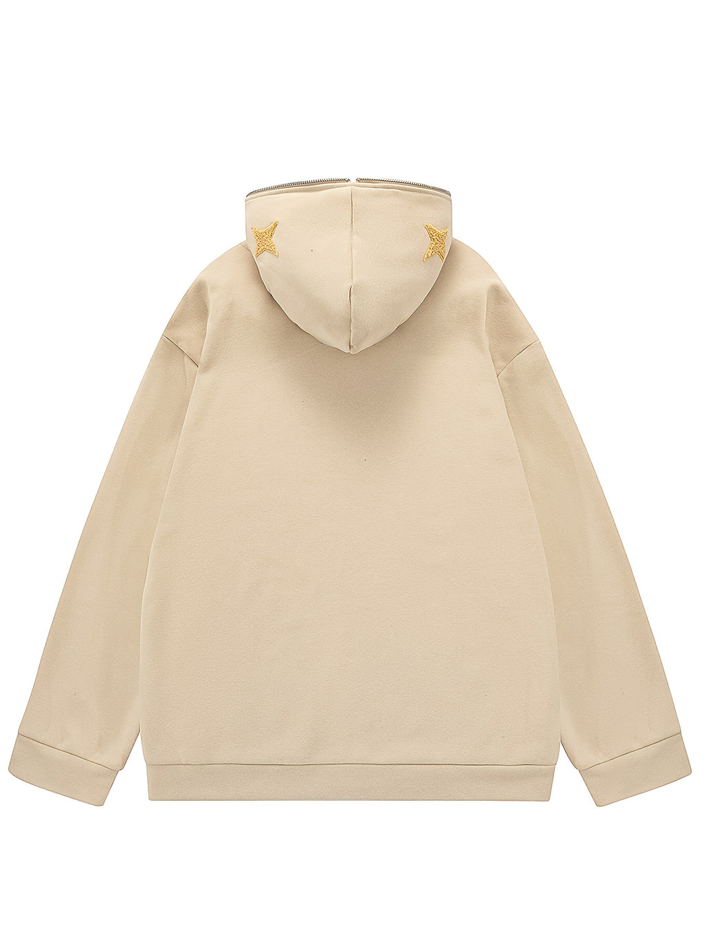 Men'S Casual Hooded Jacket with Full-Zip Closure & Star Print - & Geometric Design, Regular Fit, Lightweight Fabric, Casual Outerwear for Everyday & Formal, Jacket Hoodie, Streetwear Fashion, Urban Style, Streetwear Lovers