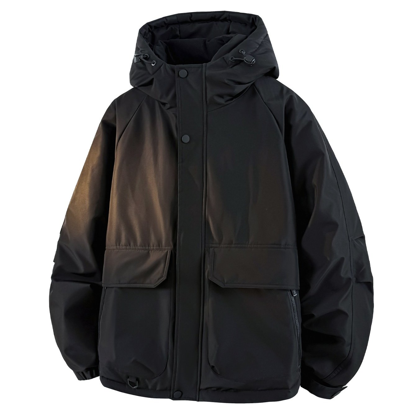 Men's & Women's White Duck Down Jacket - Thickened Winter Parka Coat with Hood, Full-Zip Front, Machine Washable Duck Down for Extreme Cold, Unisex for outdoor Activities (Solid Color)