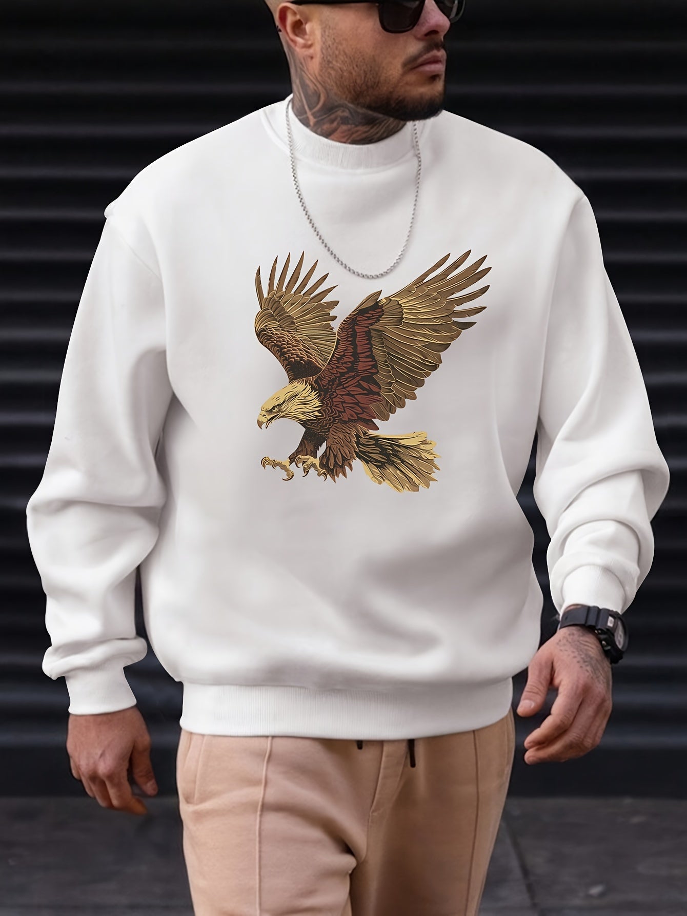 Men's Winter Warmth Crewneck Sweatshirt - Machine Washable Long Sleeve Pullover, Relaxed Fit Casual Sweater for Everyday & Formal Outfits - Cozy Cold Weather Clothing Essentials