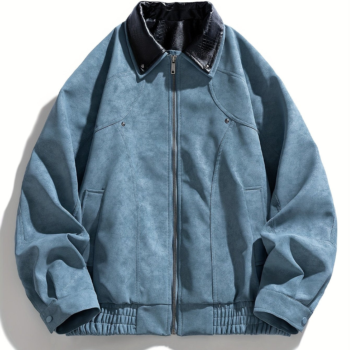 Jingmo Ning' Japanese Retro Pilot Jacket for Men, Spring And Autumn Baseball Jacket with a Collar, Couple'S Motorcycle Coat 6861M.