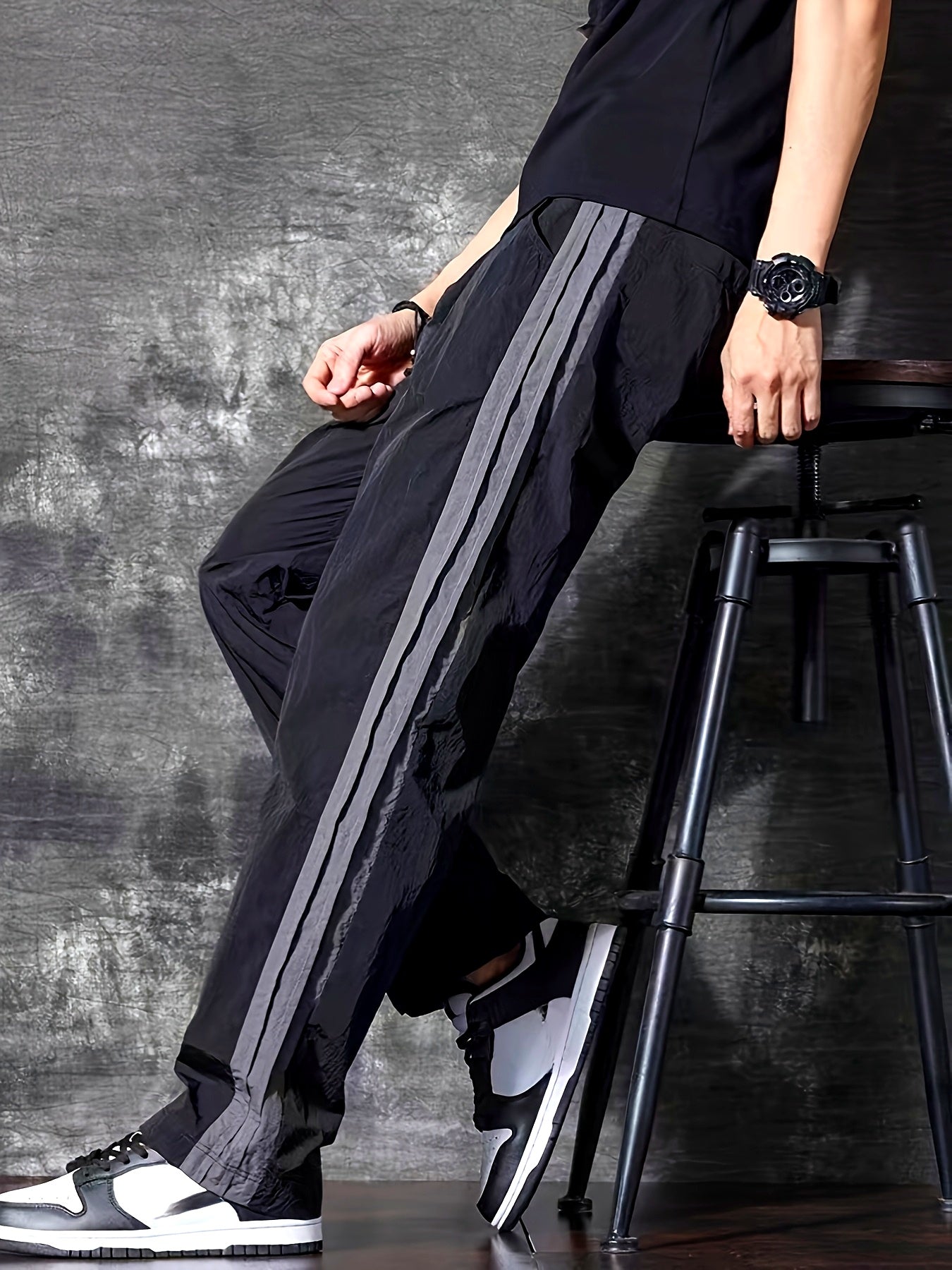 Men'S Straight-Leg Corduroy Casual Pants - Anti-Wrinkle, Tight-Fit, 9-Inch Length, Solid Color, Drawstring Waist, All-Season Comfort for Casual Attire & Sports, Comfortable Clothing | Straight Leg Pants | Corduroy Fabric, Pants for Men