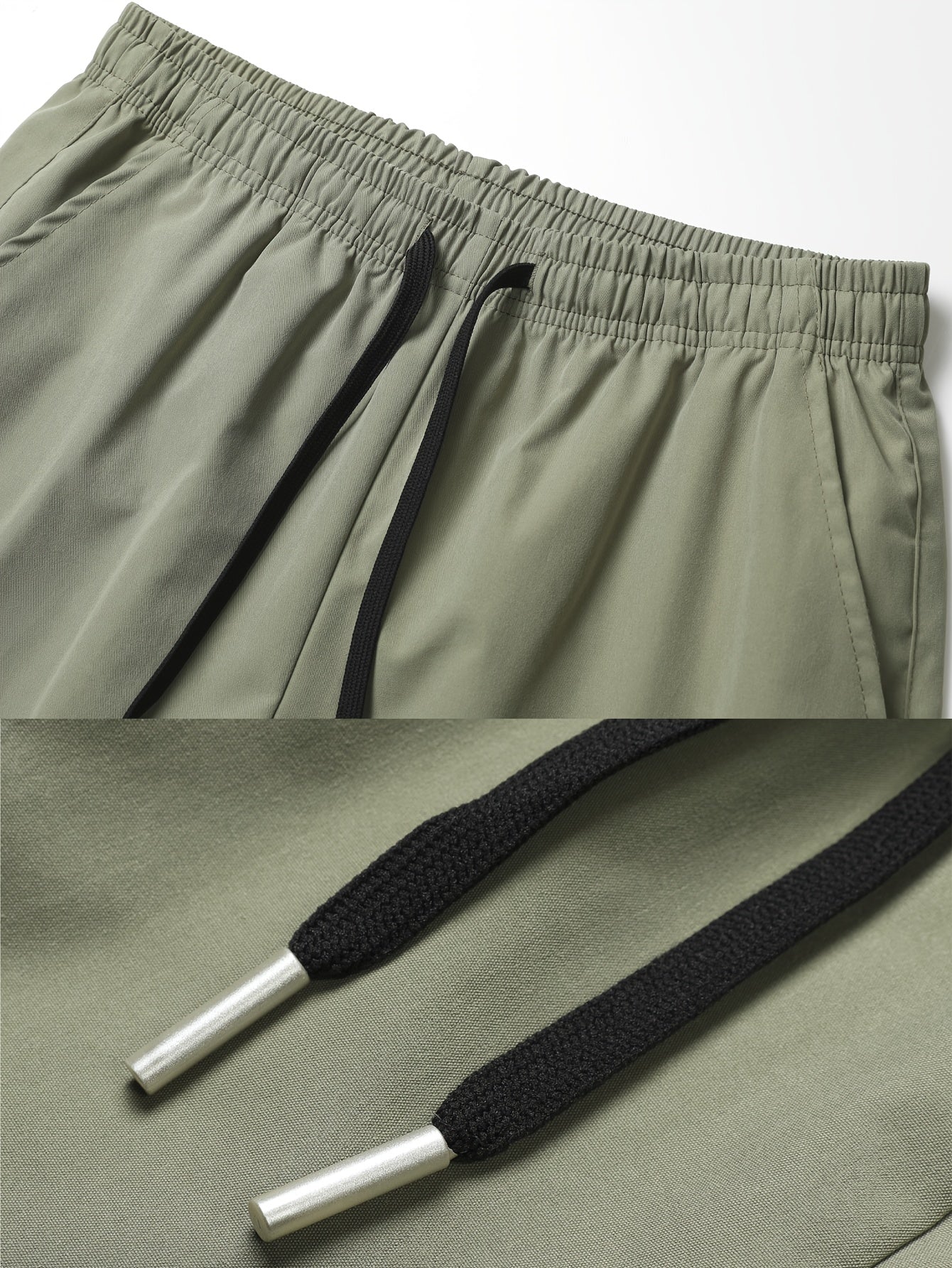 5-Pack Men's Cargo Pants with Elastic Drawstring Waist & Multiple Pockets - Durable Non-Stretch Fabric, Regular Fit All-Season Casual Outdoor Work Pants in 5 Colors (Beige\u002FGray\u002FBrown\u002FBlack\u002FNavy)