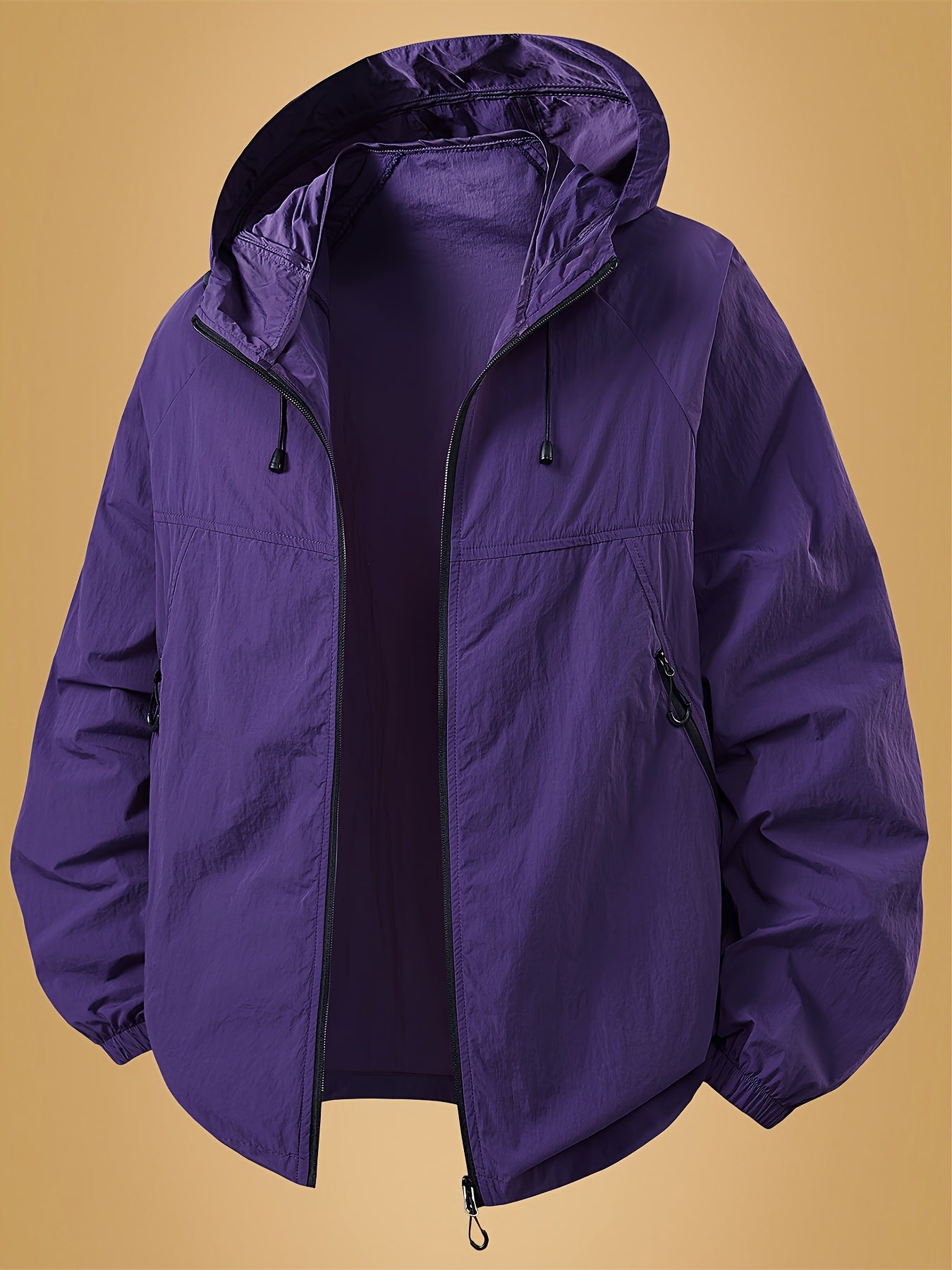 Quick-Dry Hooded Jacket Quick-Dry, Breathable Lightweight Hooded Jacket | Adjustable Hood, Zippered Pockets, Casual Outdoor Gear
