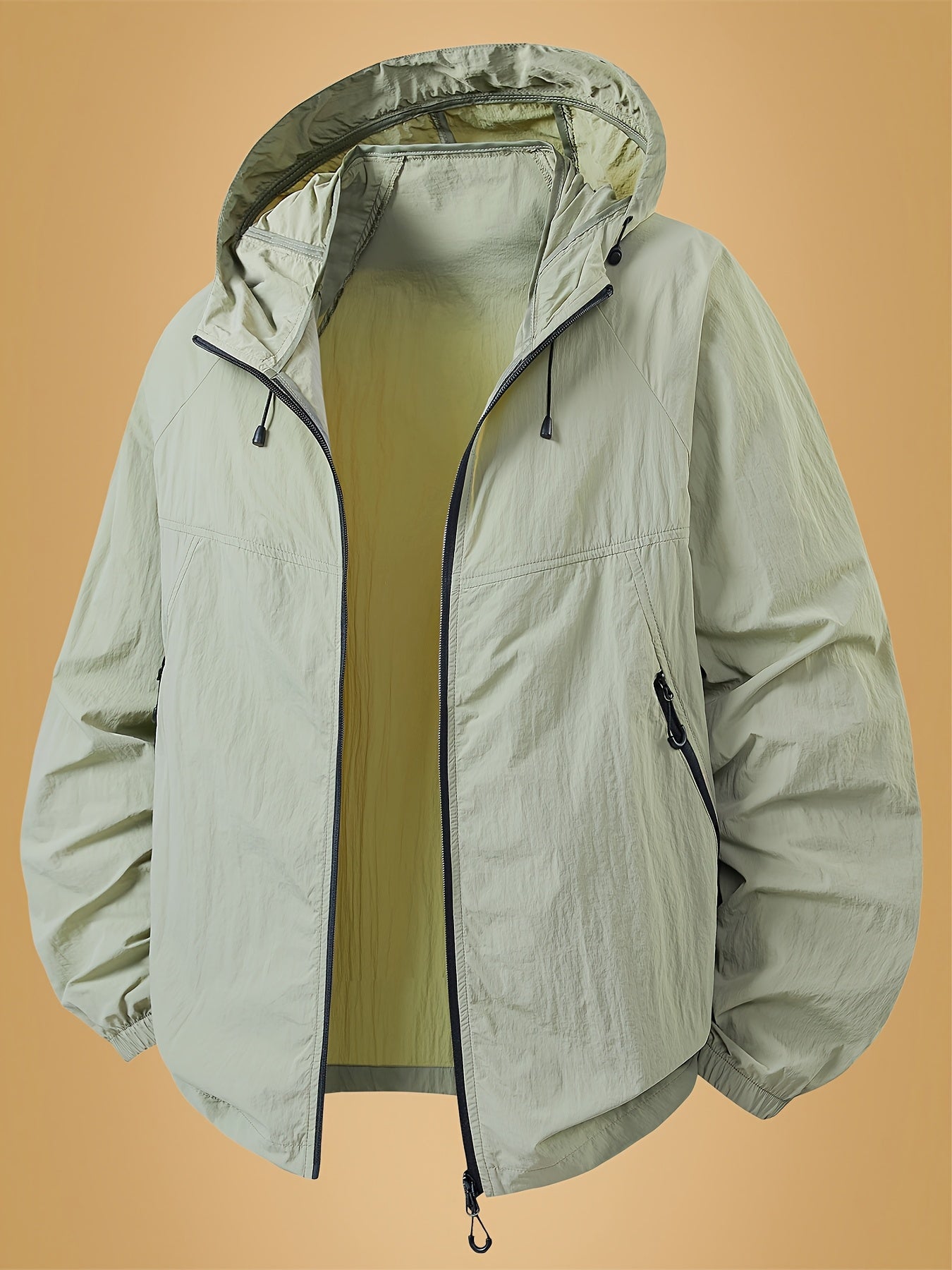 Quick-Dry Hooded Jacket Quick-Dry, Breathable Lightweight Hooded Jacket | Adjustable Hood, Zippered Pockets, Casual Outdoor Gear