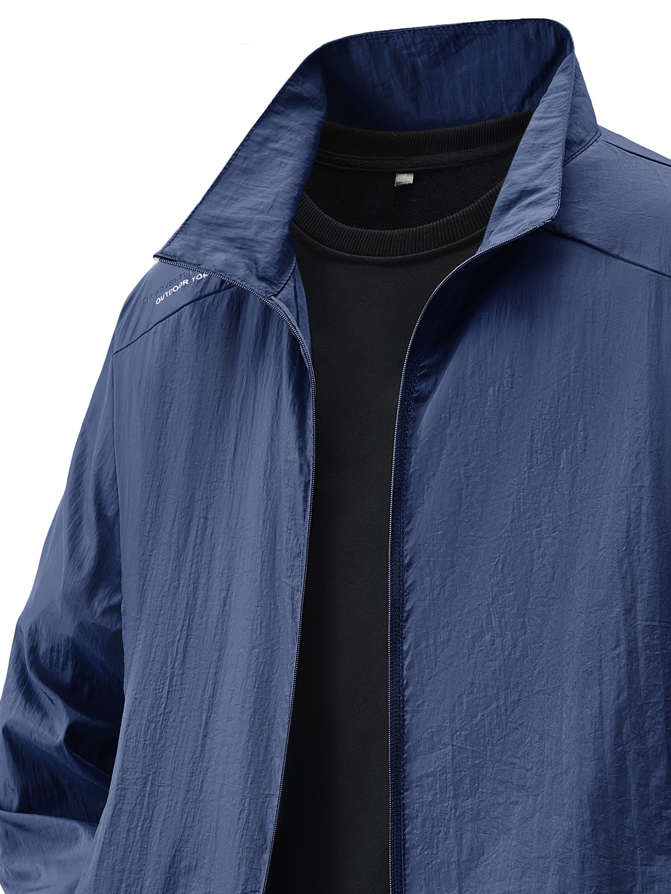 Men'S Summer Breathable Outdoor Fishing Jacket with Zipper and Pockets - Lightweight, Fast-Dry, Stand Collar, Long Sleeve, Casual Style, Ideal for Outdoor Activities and Casual Wear, Casual Outdoor Gear | Stand Collar Jacket | Zippered Jacket