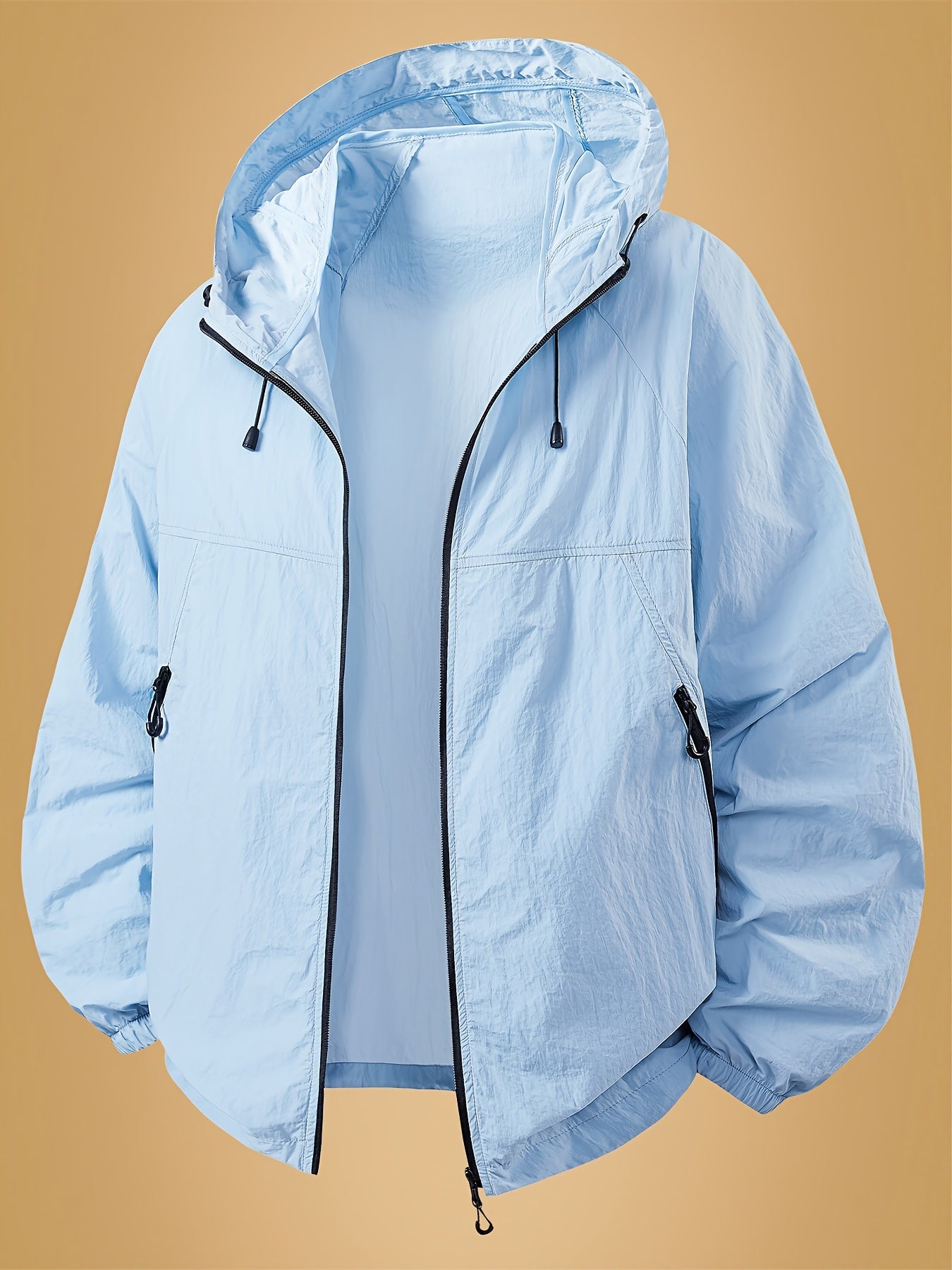 Quick-Dry Hooded Jacket Quick-Dry, Breathable Lightweight Hooded Jacket | Adjustable Hood, Zippered Pockets, Casual Outdoor Gear