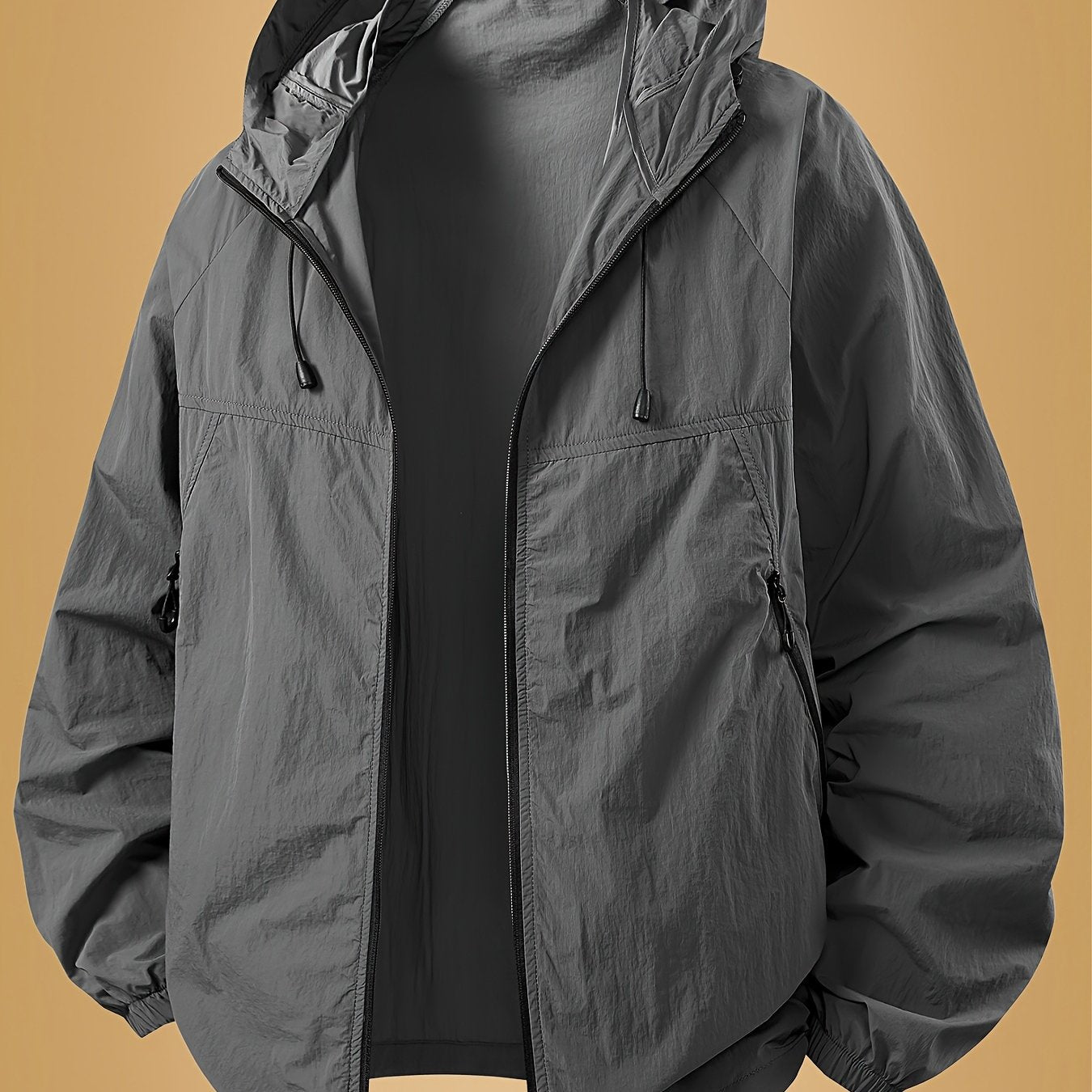 Quick-Dry Hooded Jacket Quick-Dry, Breathable Lightweight Hooded Jacket | Adjustable Hood, Zippered Pockets, Casual Outdoor Gear
