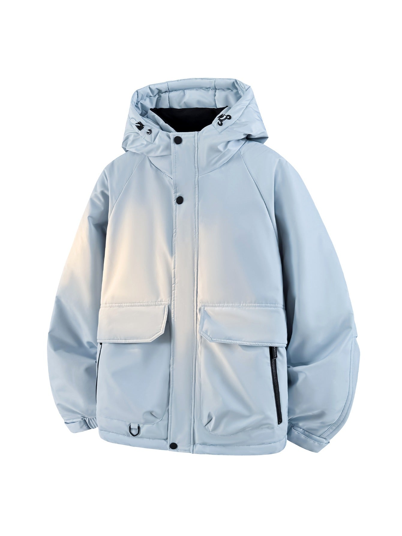 Men's & Women's White Duck Down Jacket - Thickened Winter Parka Coat with Hood, Full-Zip Front, Machine Washable Duck Down for Extreme Cold, Unisex for outdoor Activities (Solid Color)