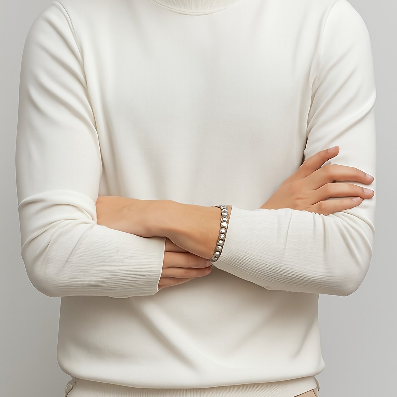 Soft & Light Knit Sweater Soft & Light Men's Beige-Friendly Anti-Pilling Round Neck Knit Sweater | Early Autumn Thermal Warmth Long Sleeve Pullover | Casual Layering Top for Autumn Winter, Machine Washable