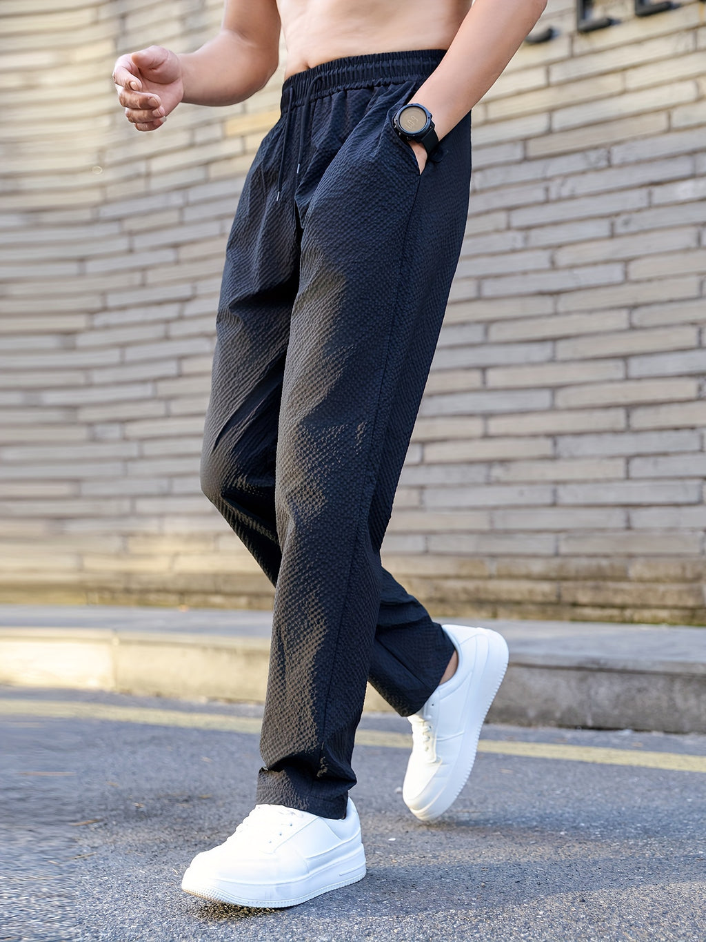 Quick-Dry Summer Joggers Lightweight Quick-Dry Men's Summer Joggers - Slimming Casual Sports Pants for Running & Training