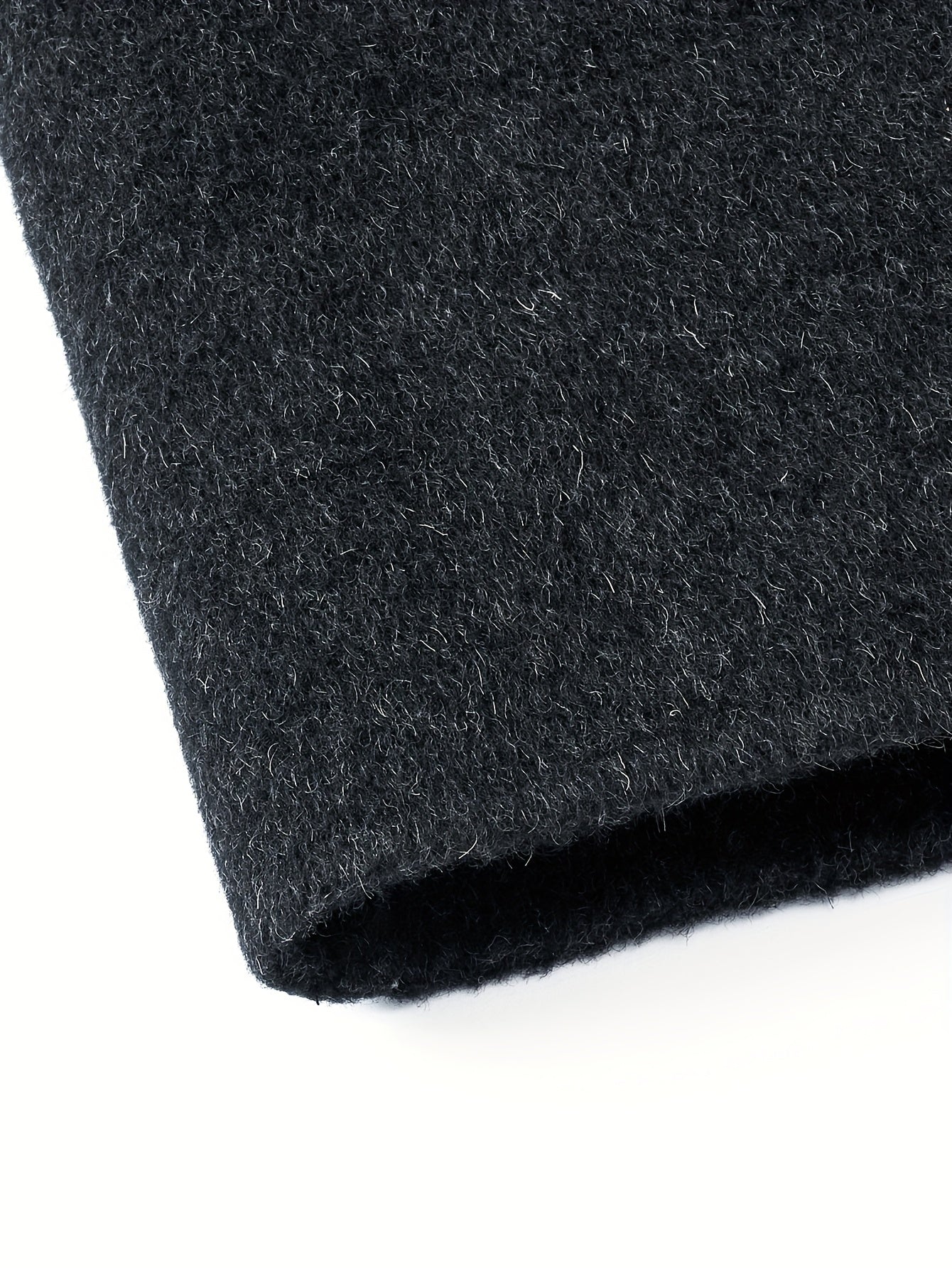 Men's Heavyweight 100% Wool Double-Breasted Coat - Winter Warm Collar & Notch Jacket, Full-Length Black Suit Outerwear for Formal\u002FCasual Events, Parties, Weddings (Dry Clean Only)