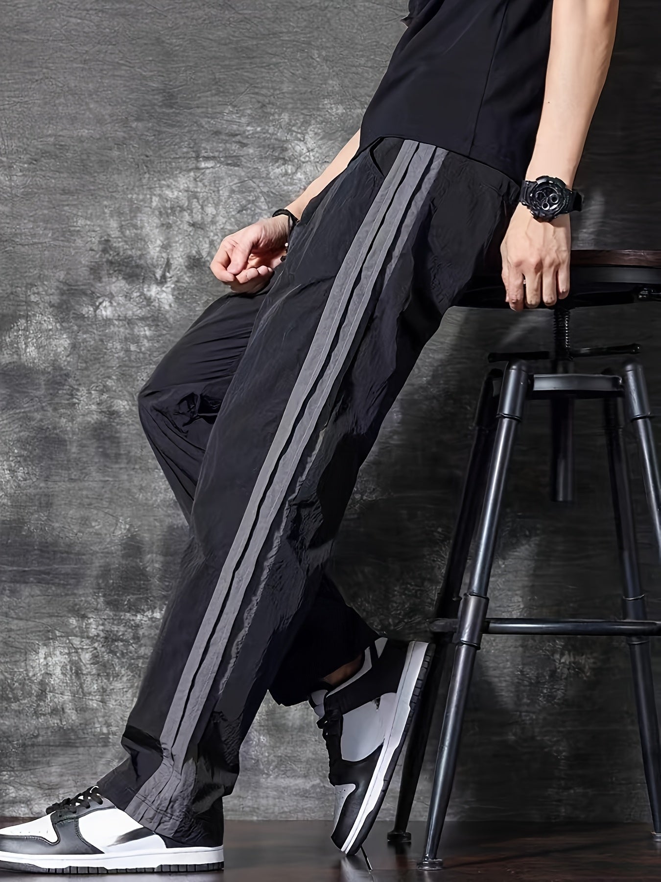 Men'S Straight-Leg Corduroy Casual Pants - Anti-Wrinkle, Tight-Fit, 9-Inch Length, Solid Color, Drawstring Waist, All-Season Comfort for Casual Attire & Sports, Comfortable Clothing | Straight Leg Pants | Corduroy Fabric, Pants for Men