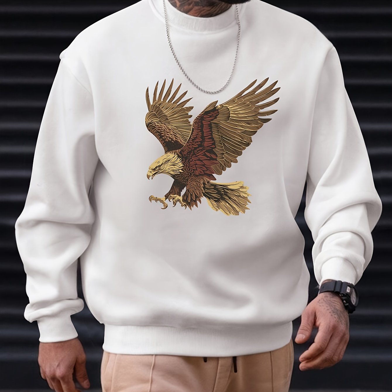 Men's Winter Warmth Crewneck Sweatshirt - Machine Washable Long Sleeve Pullover, Relaxed Fit Casual Sweater for Everyday & Formal Outfits - Cozy Cold Weather Clothing Essentials