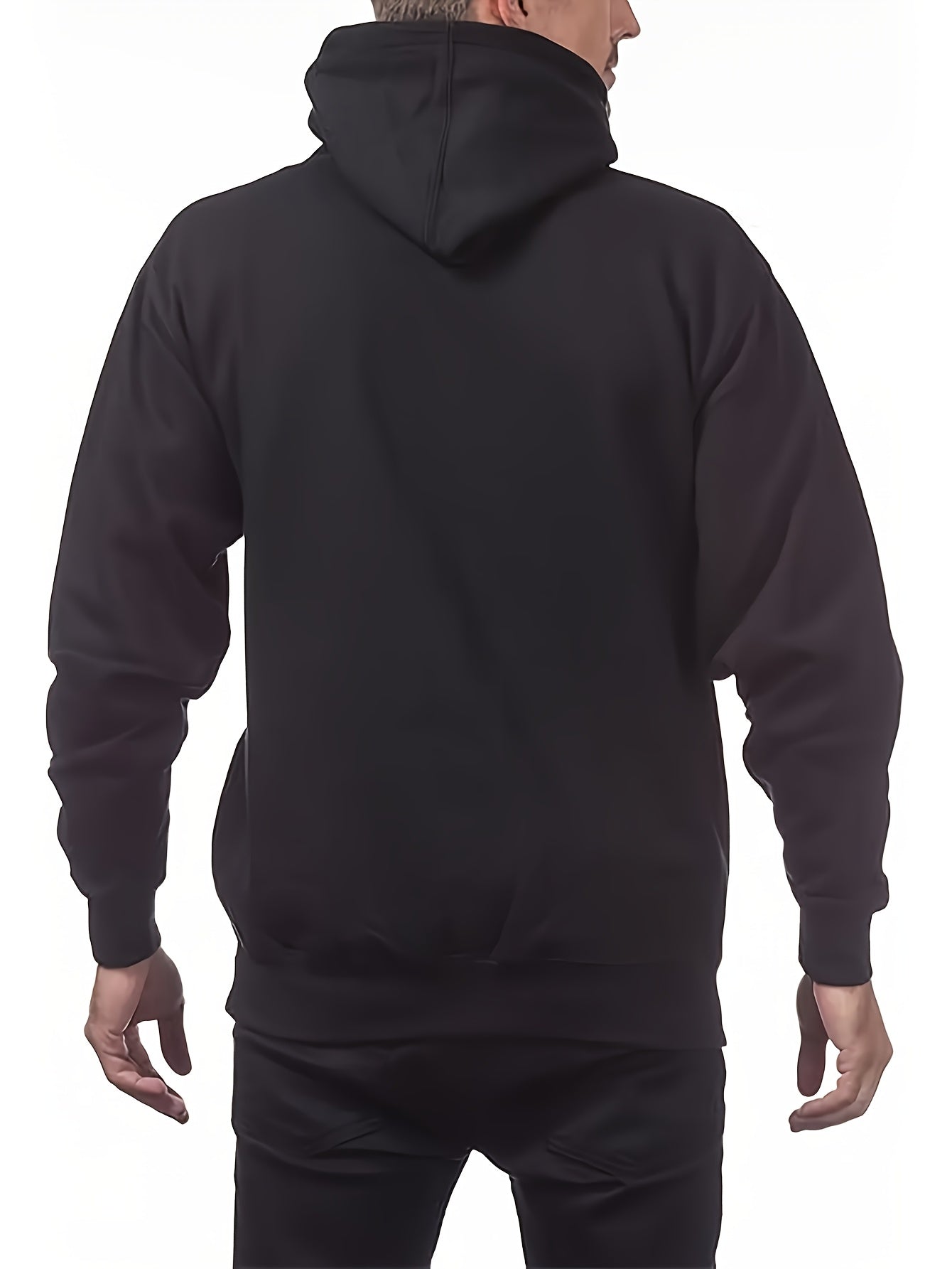 Burlebo Men'S & Women'S Hooded Sweater - Black Geometric Bird Print & Burlebo Lettering Pullover, Blend Winter Sweater with Kangaroo Pocket, Machine Washable Urban Streetwear for Game Day & Casual Outfits, Edgy Aesthetic Unisex Hoodie (Regular Fit