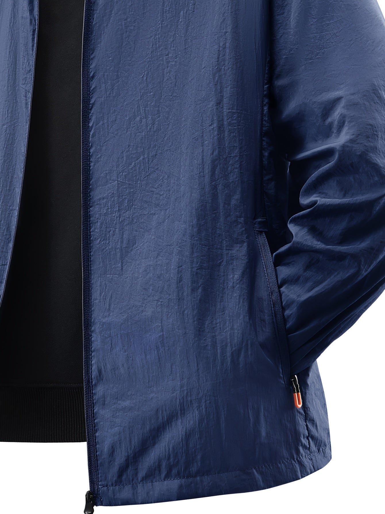 Men'S Summer Breathable Outdoor Fishing Jacket with Zipper and Pockets - Lightweight, Fast-Dry, Stand Collar, Long Sleeve, Casual Style, Ideal for Outdoor Activities and Casual Wear, Casual Outdoor Gear | Stand Collar Jacket | Zippered Jacket