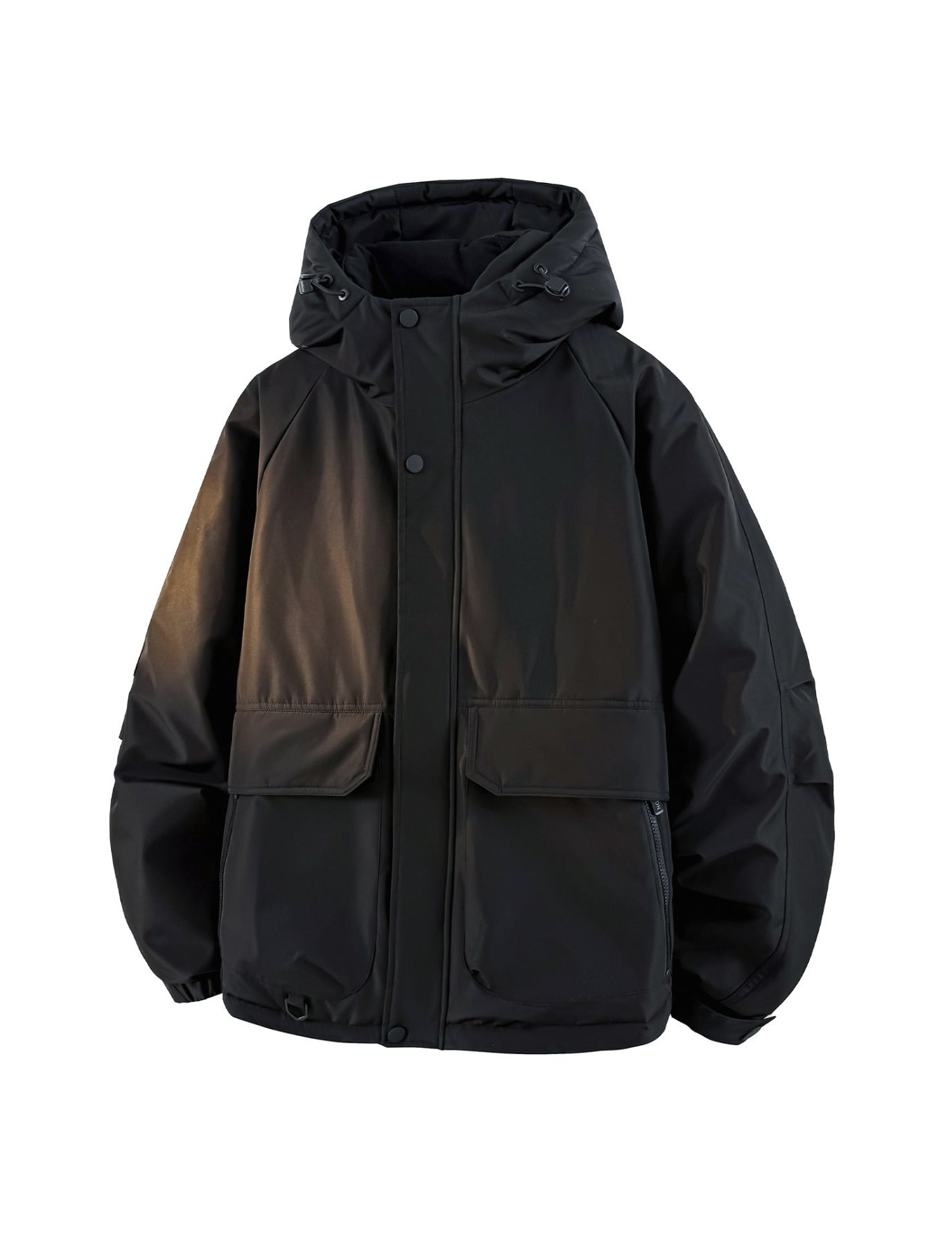 Men's & Women's White Duck Down Jacket - Thickened Winter Parka Coat with Hood, Full-Zip Front, Machine Washable Duck Down for Extreme Cold, Unisex for outdoor Activities (Solid Color)