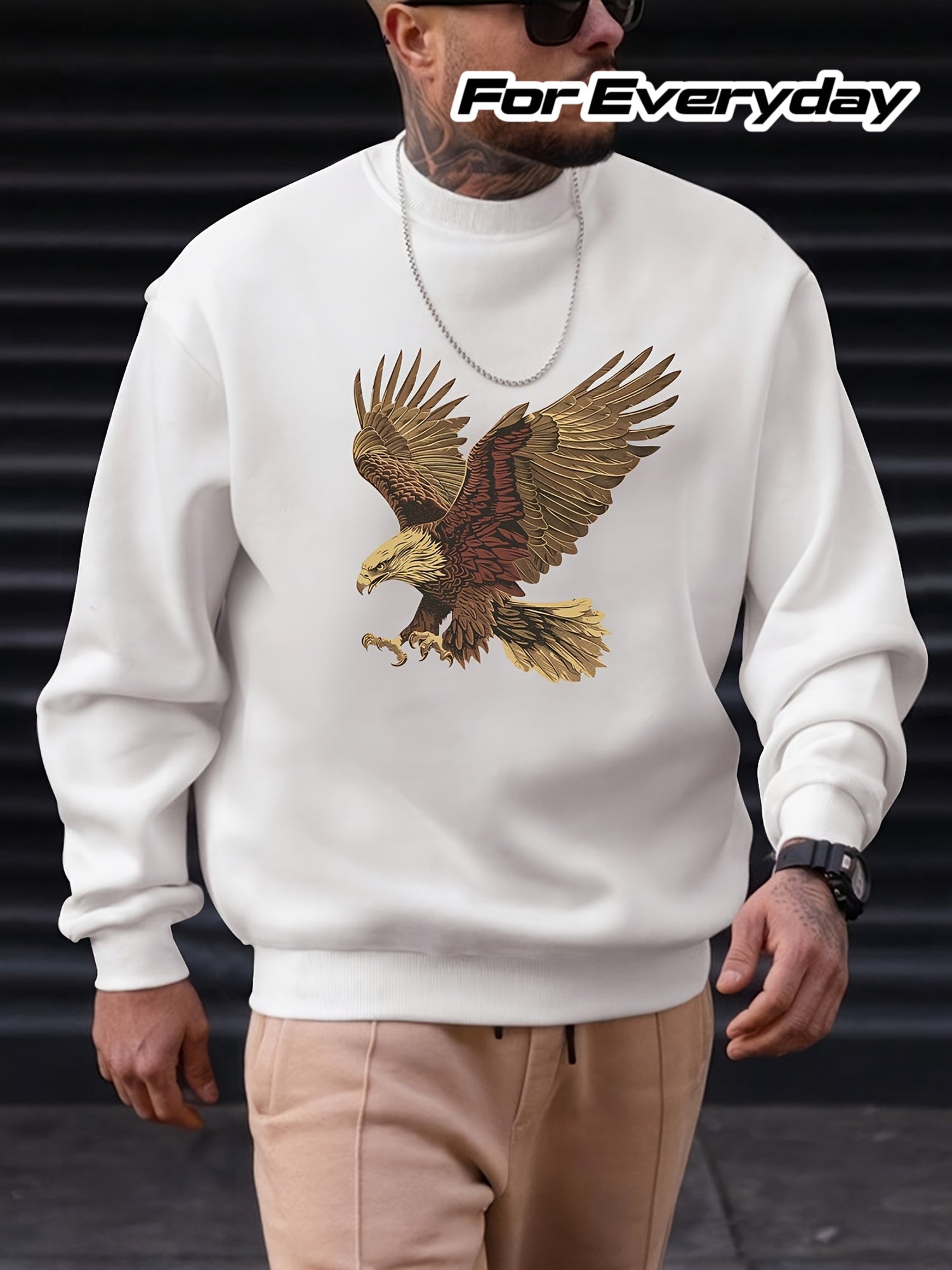 Men's Winter Warmth Crewneck Sweatshirt - Machine Washable Long Sleeve Pullover, Relaxed Fit Casual Sweater for Everyday & Formal Outfits - Cozy Cold Weather Clothing Essentials