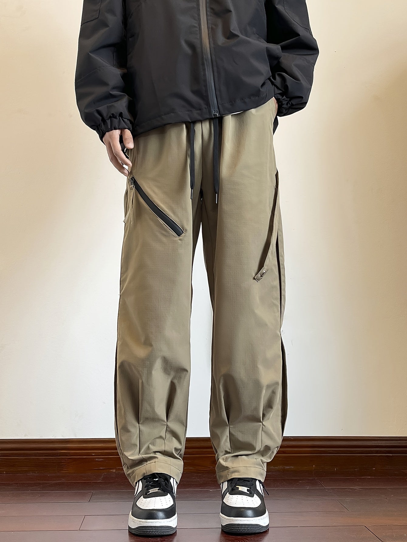 Men's workwear pants, wear-resistant and scratch resistant, outdoor training pants, outdoor mountaineering, camping, multi pocket workwear pants, daily commuting to work, four seasons long pants, outdoor work tear resistant, and charging pants